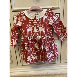 Dottie Moon handmade 6/12 month Christmas dress